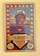 1983 PERMA GRAPHIC==GOLD==ALL-STAR #-313 AL OLIVER==MONTREAL EXPOS