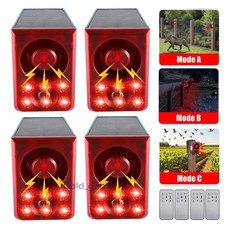 Solar Powered Ultrasonic Animal Repellent wit...