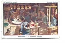 ILLUSTRATION SIGNEE GERVESE CROQUIS D ESCALE HONG KONG RESTAURANT POPULAIRE