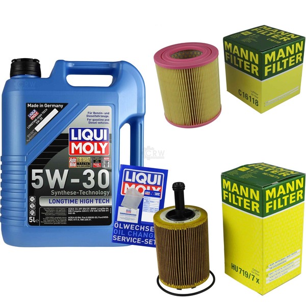Mann Inspektionspaket 5L Liqui Moly Longtime 5W-30 FüR Audi A6 Avant 2.0 TDI-image