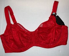 City Chic Boudoir Manon Lace Bra Women’s US Size 38G Rose Red Underwire NWT