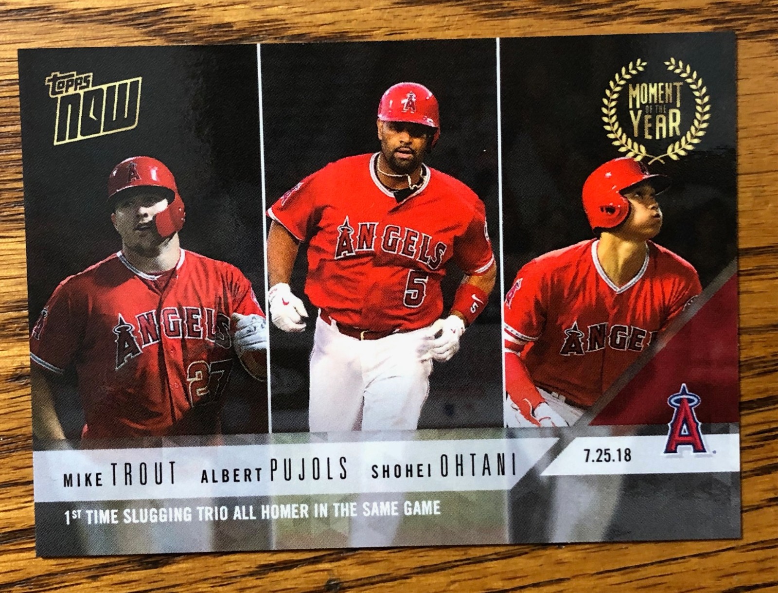 Shohei Ohtani RC,  Trout,  Albert Pujols 2018 Topps NOW Moment Of The Year MOY-6