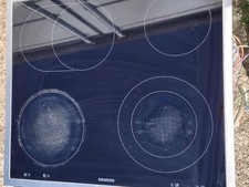 45/1  Siemens Ceranfeld / Kochfeld , Schwarz ungereinigt Herdplatte