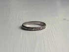 Vintage Dainty Sterling Silver Ring Size 5 Thin Band Floral Design