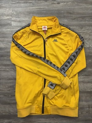 Kappa Track Jacket Full Zip Mustard Yellow Men's Size XL