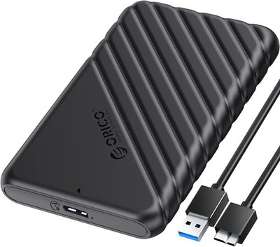 2.5 Inch External Hard Drive Enclosure USB 3.0 SATA III SSD HDD Black Tool Free