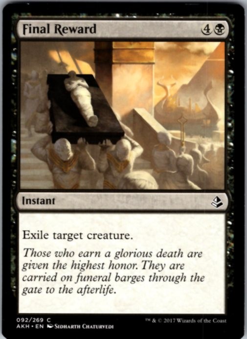 Final Reward 92 Common Amonkhet Magic: The Gathering Lightly Played