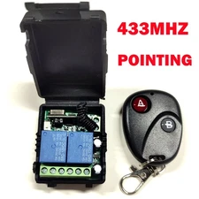 12VDC 2-CH Relay Receiver Wireless Remote Control Switch Module RF Transmitter