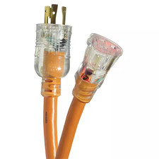 RIDGID Job Site Adapter 9in 12/3 Heavy Duty Extension Cord Indoor Outdoor 15A