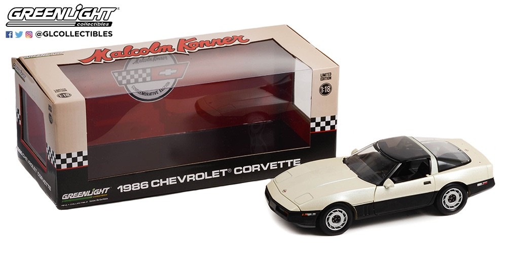 Greenlight 1/18 Scale - 1986 Chevrolet Corvette C4 Malcolm Konner