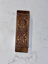 Vintage Hand Carved Wood Block Cookie Press Stamp Wall Decor