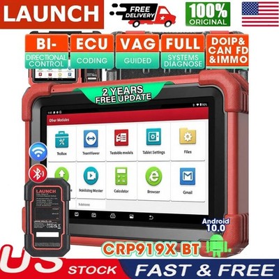 LAUNCH X431 CRP919X BT Car Diagnostic Scanner Bidirectional K-ey Coding CANFD