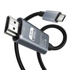 USB C to HDMI Cable for iPhone 17/16/15 TV 6.6 feet, Grey-HDMI 01