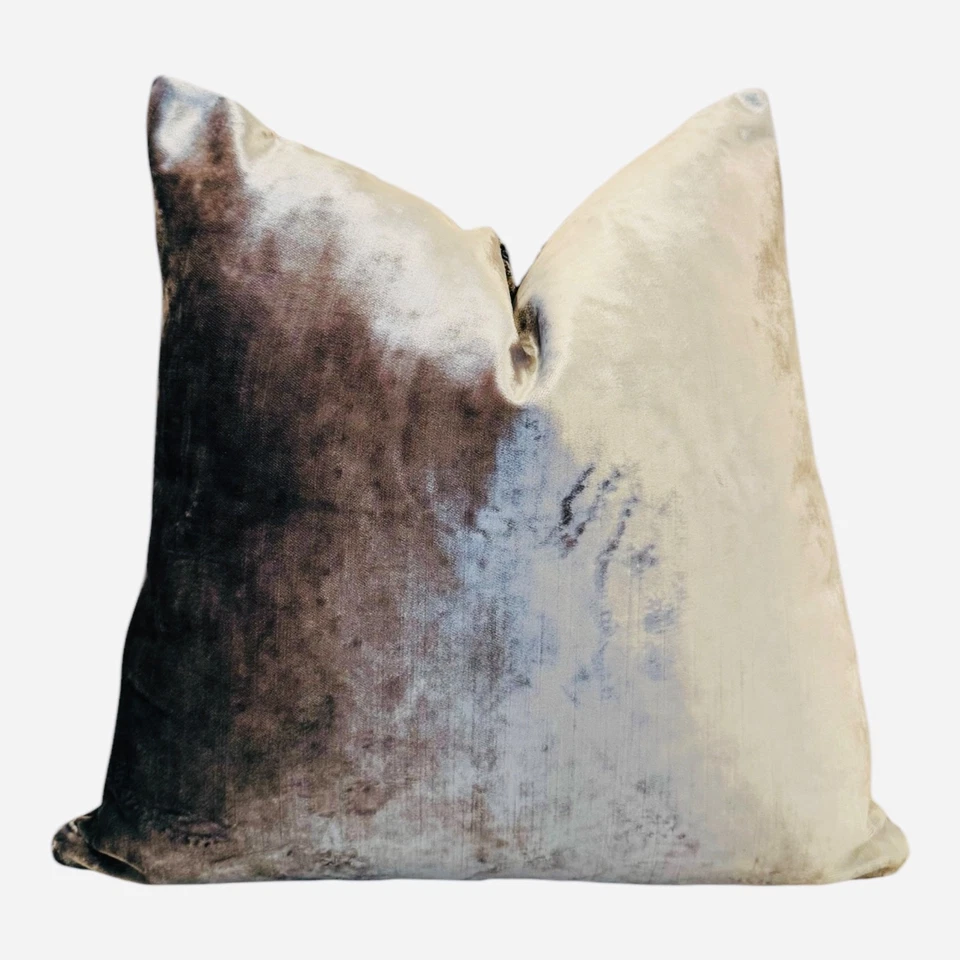 Blush Elegance Silk & Beads Embellished Luxury Throw Pillow - Insert Included - Image 2 of 4