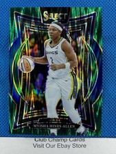 2025 #39 Myisha Hines Panini Select WNBA Concourse Green Flash Prizm Wings