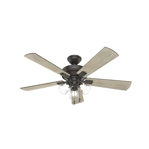 Hunter Fan Crestfield Ceiling Fan 52In Bronze Bleached Grey Pine - Picture 1 of 8