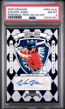 2025 Panini Crusade Walker Janek Silver Auto /99 #PPS-WJK PSA 8 Pop 1
