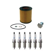 Wix Engine Oil Filter & NGK 6 Laser Iridium Spark Plugs kit for E90 E91 328xi L6