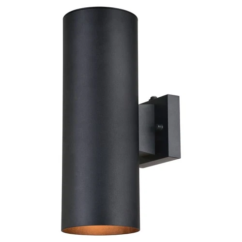 Vaxcel Lighting T0653 Chiasso 2 Light 14" Tall Outdoor Wall - Black - Picture 1 of 12