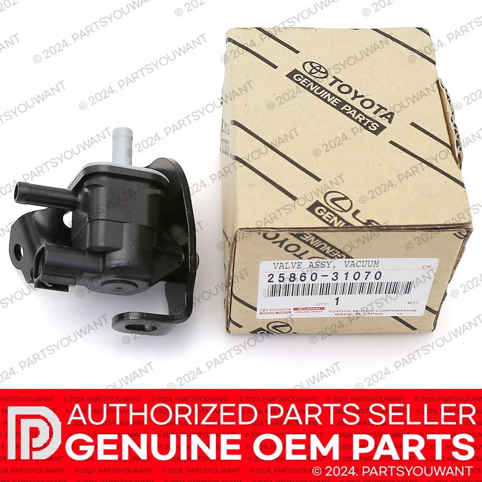 GENUINO Toyota Lexus OEM Válvula de conmutación de vacío Solenoide de purga 25860-31070 NUEVO Foto 2 de 4