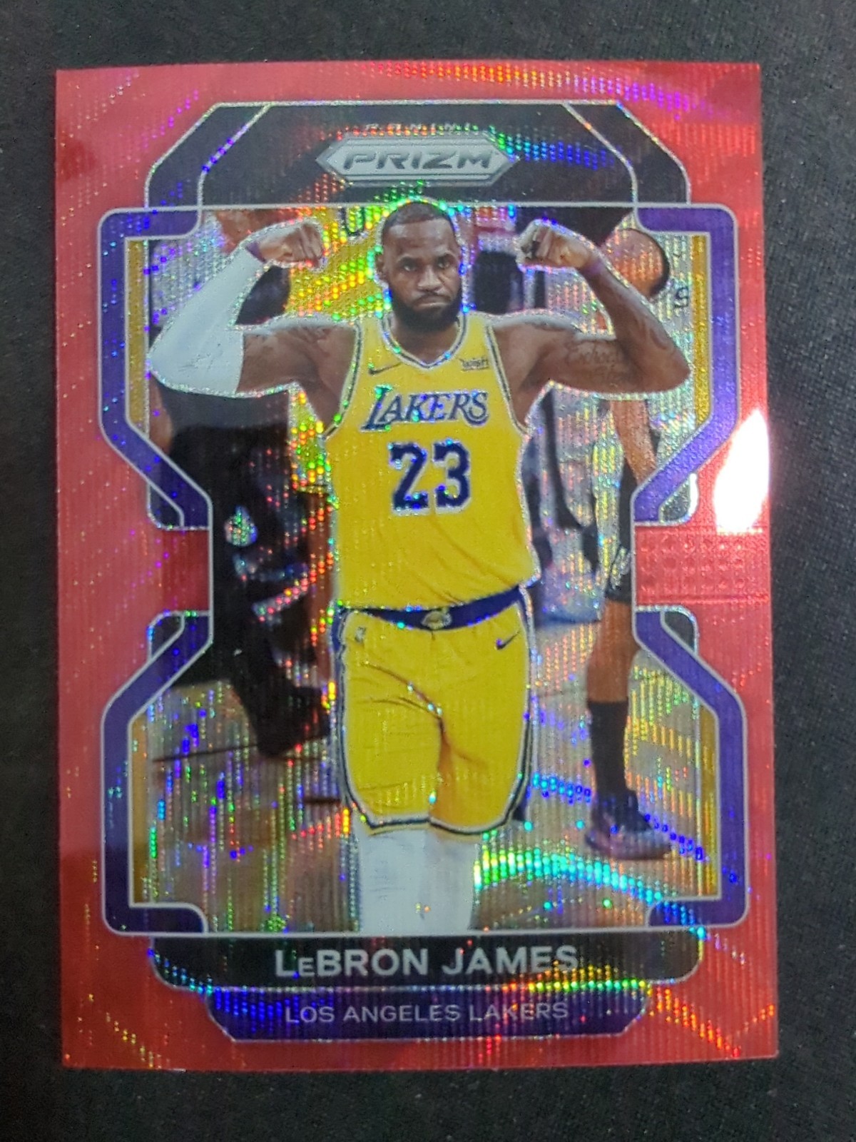 2021-22 Panini Prizm Ruby Wave #91 LeBron James Los Angeles Lakers