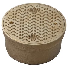 Jay R. Smith Manufacturing 4890C04 Round Floor Cleanout, Nickel Bronze, 4