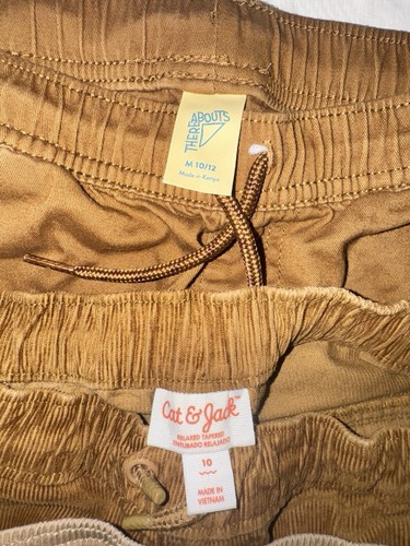 Lot Of Boys Khaki Brown Thereabouts, Cat And Jack Dress Pants Joggers Size 10/12 - Picture 5 of 8