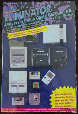 Naki Gamer s Edge / Eliminator Universal Video Game Cleaning Kit & Box 1993