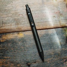 Everyman Grafton Mini Pen Super Matte Black Aluminum w/New Metal Gel Cartridge