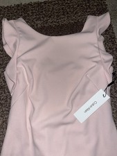 NWT Calvin Klein CD3C125J Light Pink Ruffle Sleeveless Dress Sz 4 134