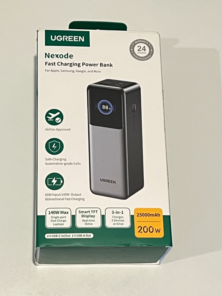 UGREEN Nexode 200W 25000mAh Fast Charging Power Bank w/ Smart TFT