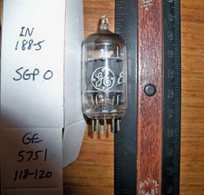 Strong GE Short Gray Plate O Getter 5751 Tube - 118/120