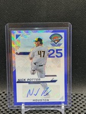 Nick Potter 2025 Prospect Edition Prospect Ticket Auto - Blue Wave #54/75 - #54