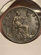 1891 Great Britain 1/2 Penny Half Penny