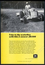 1970 John Deere JD300 tractor mower photo vintage print ad