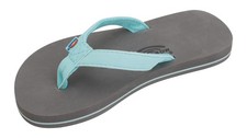 Rainbow Sandals Kid's Grombow's Soft Top Rubber 13 Little Kid, Aqua/Grey