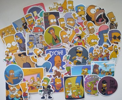 #ad 50pc. THE SIMPSONS VINYL STICKERS DECALS $7.79