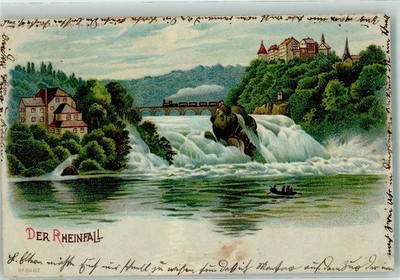 13962592 - Schaffhausen Der Rheinfall Eisenbahn HGL, Verlag Meteor 1901