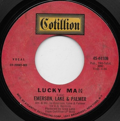 45 Emerson, Lake & Palmer - Lucky Man / Knife's Edge On Cotillion