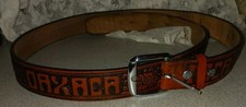 Beautiful Handmade Hand Tooled OAXACA Mexican Leather Belt Sz 40