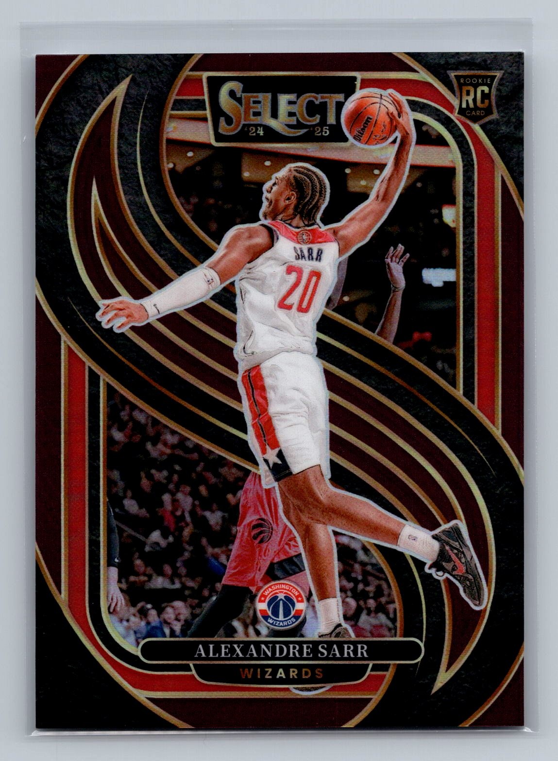 Alexandre Sarr 2024-25 Panini Select #185 Maroon Prizm #/175 Wizards RC