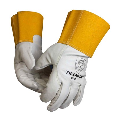 Tillman 1350 Unlined Top Grain Cowhide MIG Welding Gloves 4'' Cuff X-Small