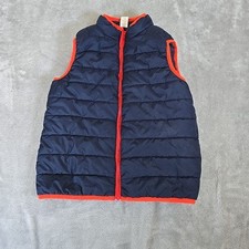 Gymboree Puffer Vest Boys Large 10-12 Blue Zip Front Sleeveless Jacket Outdoors