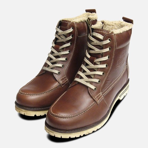 Marrón Aviador Cálido Bugatti Botas Hombre | eBay
