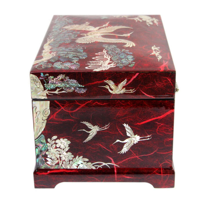 KOREAN JEWEL BOX CRANE DESIGN_KOREAN LACQUERWARE MOTHER OF PEARL