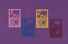 LOVE  10 die cuts scrapbook cards