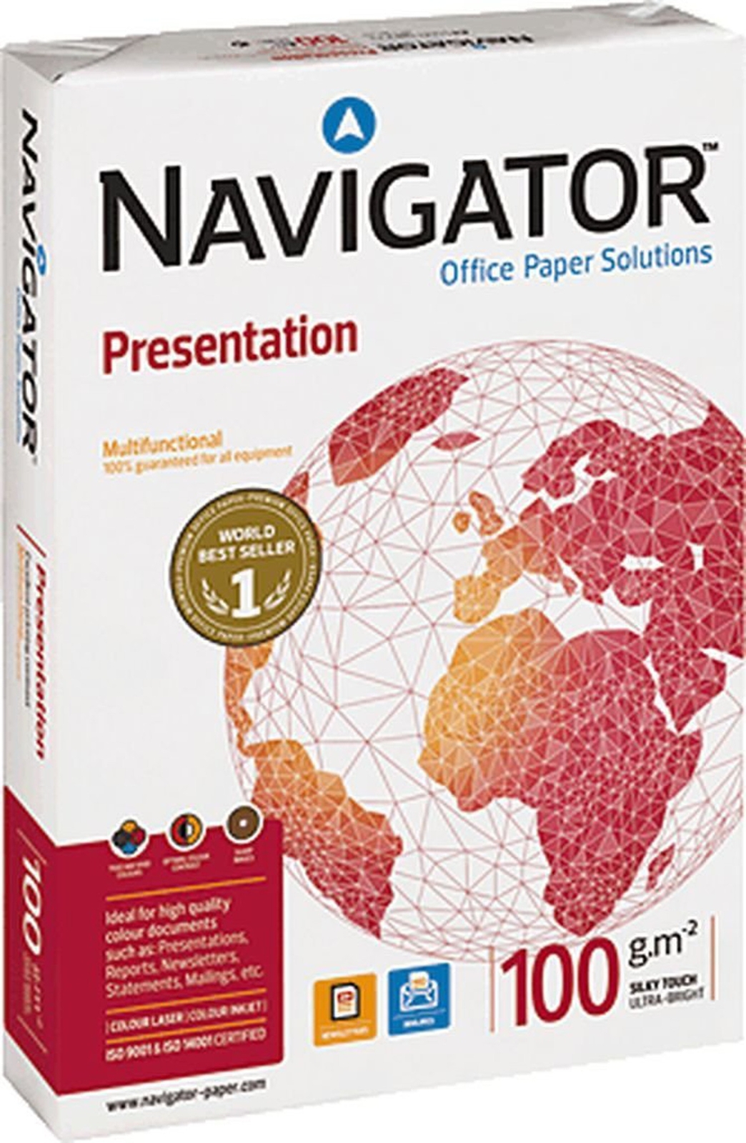 NAVIGATOR Paper, Print Copy Paper A4, 100 G/qm, 100% Biodegradable, 500 Sheets