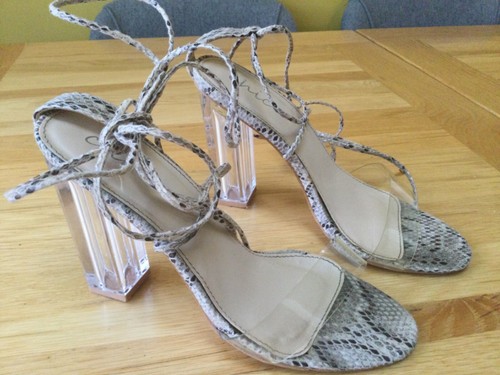 ladies faux snake skin shoes size 7 very good condition - Picture 6 of 11