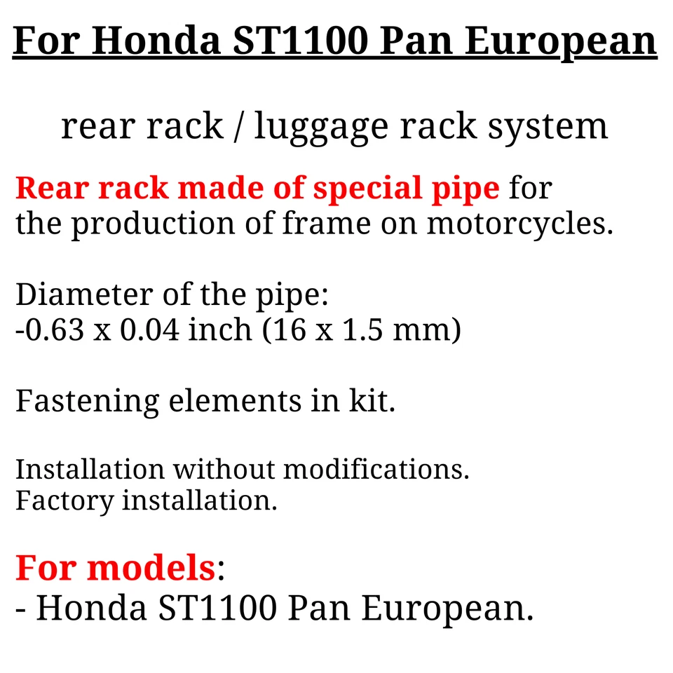 For Honda ST 1100 Pan European luggage rack system rear rack - Image 3 of 4