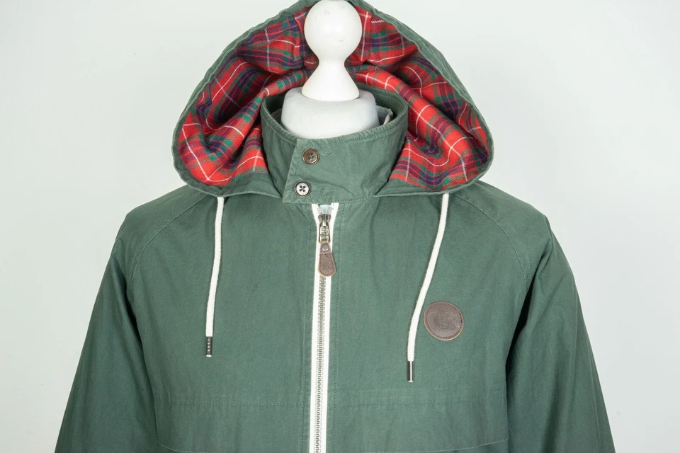 Men's Baracuta G9 Green Hooded Bomber Jacket Size M - Image 2 of 4
